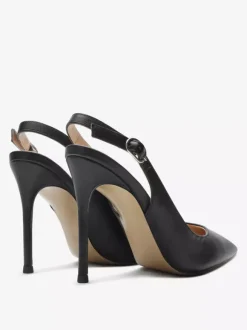 Black Dress Shoes Women's Pointed Toe Slip On Pumps