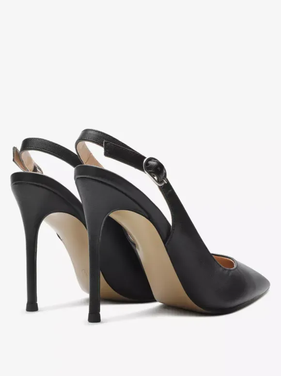 Black Dress Shoes Women's Pointed Toe Slip On Pumps