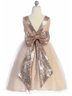 Black Flower Girl Dress Bows Jewel Neck Sleeveless Kids Birthday Party Dresses