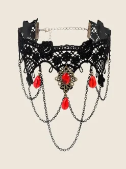 Black Gothic Wedding Necklaces Black Wedding Necklace
