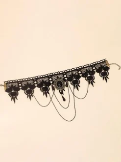Black Gothic Wedding Necklaces Black Wedding Necklace