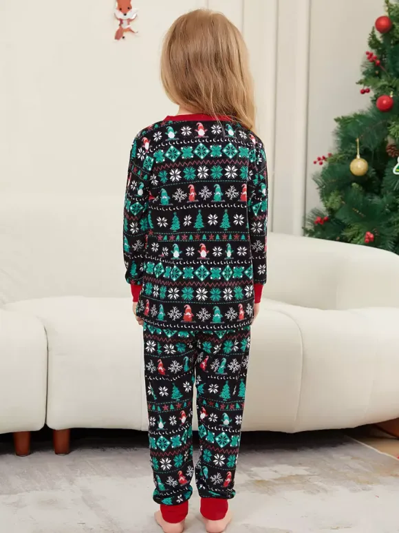 Black Green Fair Isle Family Christmas Pajamas 2026