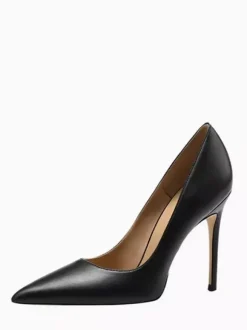 Black High Heel Pumps Women's Pointed Toe Slip On Dress Shoes