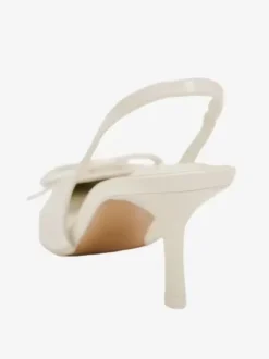 Black High Heels Bows Slingback Stiletto Heel Dress Shoes