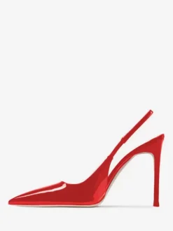 Black High Heels Women Pointed Toe Slingbacks Stietto Heel Dress Shoes