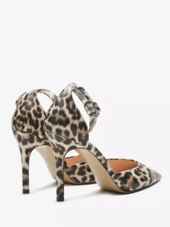 Black High Heels Women's Pointed Toe Ankle Strap Pumps