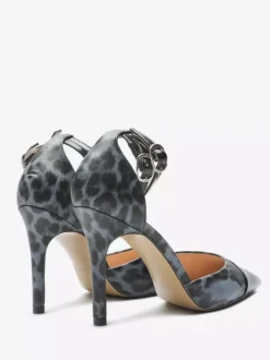 Black High Heels Women's Pointed Toe Ankle Strap Pumps