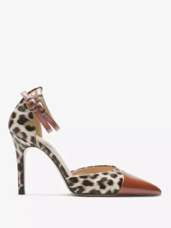 Black High Heels Women's Pointed Toe Ankle Strap Pumps