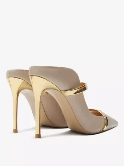 Black High Heels Women's Pointed Toe Backless Pumps