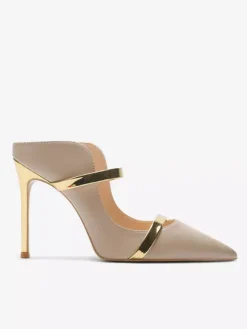 Black High Heels Women's Pointed Toe Backless Pumps