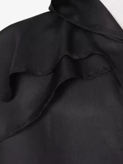 Black Hooded Cloak Unisex Medieval Gothic Vampire Cape Full Length Renaissance Costume