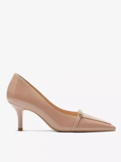 Black Kitten Heel Pumps Women's Pointed Toe Slip On Dress Shoes