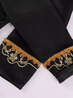Black Men's Coat Vintage Steampunk Victorian Embroidery Long Sleeves Retro Coat