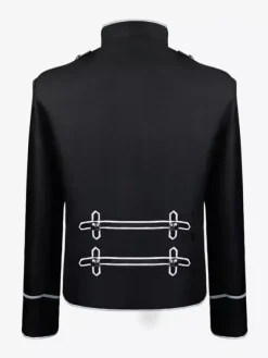 Black Men's Retro Steampunk Victorian Double Breast Long Sleeves Coat