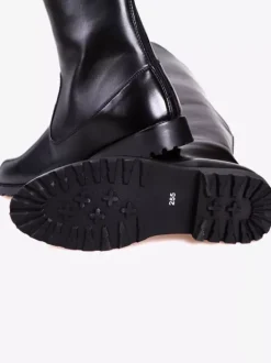 Black Men's Riding Boots Round Toe Military Boots