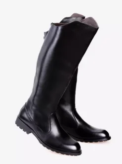 Black Men's Riding Boots Round Toe Military Boots