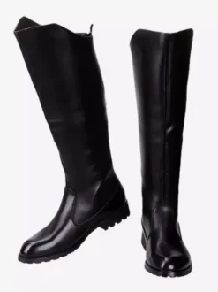 Black Men's Riding Boots Round Toe Military Boots