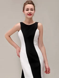 Black Prom Dresses 2026 Color Block Backless Fishtail Evening Gown Mermaid Ruffles Formal Dresses Free Customization