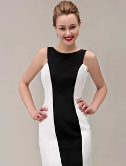 Black Prom Dresses 2026 Color Block Backless Fishtail Evening Gown Mermaid Ruffles Formal Dresses Free Customization