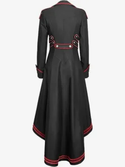 Black Retro Tudor Dress Costumes Women's Marie Antoinette Costume Color Block Polyester Top Overcoat Retro Party Prom Dress