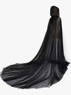 Black Retro Tudor Dress Costumes Women's Polyester Accessory Cloak Marie Antoinette Costume Retro Party Prom Dress