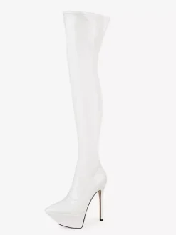 Black Sexy Boots Platform Pointed Toe High Heel Over The Knee Boots