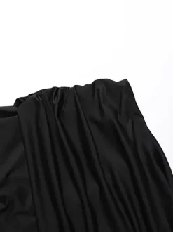 Black Sexy Club 2 Piece Set Women - High Neck Backless Bodysuit And Long Skirt - Summer Night Out 2026