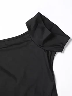 Black Sexy Club 2 Piece Set Women - High Neck Backless Bodysuit And Long Skirt - Summer Night Out 2026