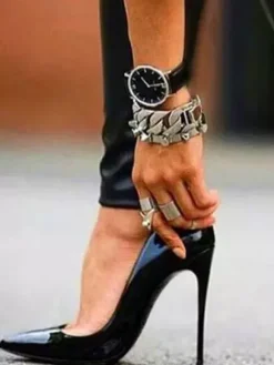 Black Sexy High Heels Pointed Toe Stiletto Heel Pumps for Women