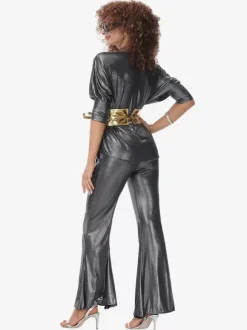 Black 90's Retro Tudor Dress Costumes Women's Hip Pop Costume Outfits