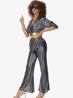 Black 90's Retro Tudor Dress Costumes Women's Hip Pop Costume Outfits