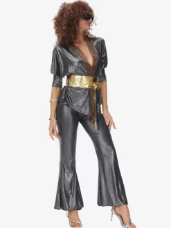 Black 90's Retro Tudor Dress Costumes Women's Hip Pop Costume Outfits