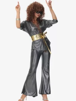 Black 90's Retro Tudor Dress Costumes Women's Hip Pop Costume Outfits