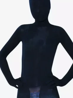 Black Velvet Unisex Zentai Suit Full Bodysuit Costume Cosplay