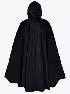 Black Vintage Retro Medieval Deer Suede Cape Retro Battle Warrior Costume Cape