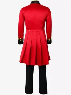 Black Vintage Set Retro Polyester Grommets Long Sleeves Retro Costumes For Man