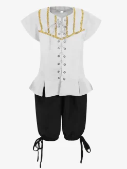 Black Vintage Set Retro Polyester Short Sleeves Retro Costumes For Man Burgundy