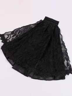 Black Vintage Top Renaissance Polyester Lace Long Sleeves Retro Costumes For Man