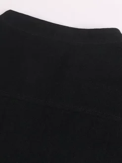 Black Vintage Top Retro Lace Up Short Sleeves Polyester Polyester Fiber Shirt Retro Costumes For Man