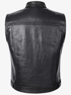 Black Vintage Top Retro Polyester Sleeveless Retro Costumes For Man