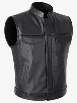 Black Vintage Top Retro Polyester Sleeveless Retro Costumes For Man
