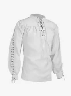 Black Vintage Top Retro Polyester Long Sleeves Retro Costumes For Man