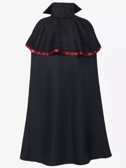 Black Vintage Vintage Chains Jacquard Sleeveless Polyester Cloak Retro Costumes For Man