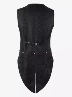 Black Vintage Vintage Polyester Sleeveless Retro Costumes For Man