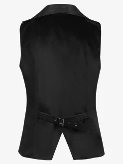Black Vintage Vintage Polyester Sleeveless Retro Costumes For Man
