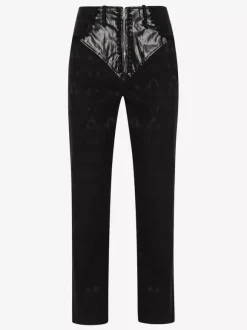 Black Vintage Vintage Polyester Polyester Fiber Pants Retro Costumes For Man