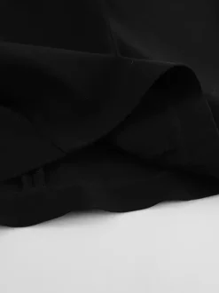 Black V-Neck Women Mini Dress - Elegant Puff Sleeve Hourglass - Elegant Date Night Outfit 2026