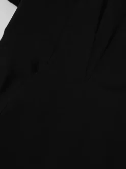 Black V-Neck Women Mini Dress - Elegant Puff Sleeve Hourglass - Elegant Date Night Outfit 2026
