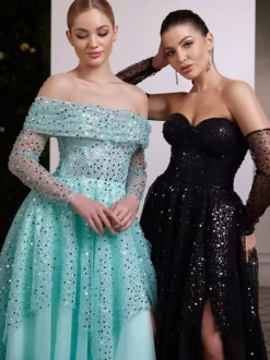 Black Wedding Dresses A-Line Long Sleeves Split Front Lace With Train Bridal Gown Free Customization
