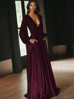 Black Wedding Dresses A-Line Long Sleeves Cut Out Satin Fabric Court Train Bridal Gown Free Customization